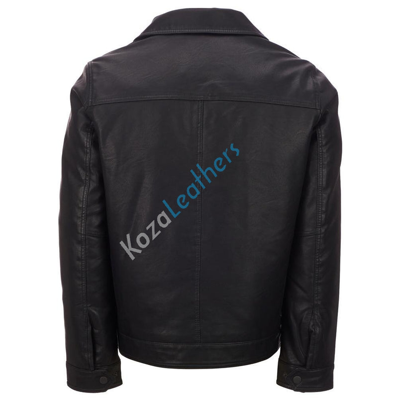 Biker Jacket - Men Real Lambskin Motorcycle Leather Biker Jacket KM205 - Koza Leathers