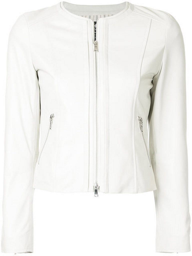 Biker / Motorcycle Jacket - Women Real Lambskin Leather Biker Jacket KW547 - Koza Leathers