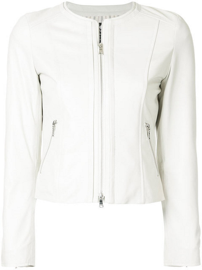 Biker / Motorcycle Jacket - Women Real Lambskin Leather Biker Jacket KW547 - Koza Leathers