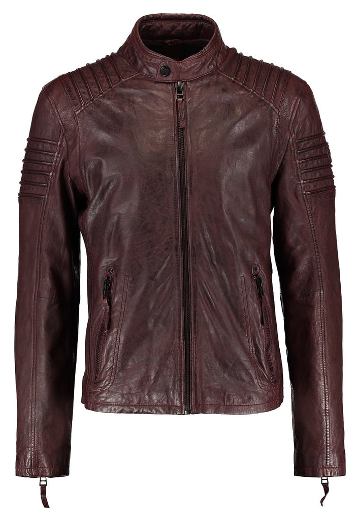 Biker Jacket - Men Real Lambskin Motorcycle Leather Biker Jacket KM237 - Koza Leathers