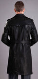 Koza Leathers Men's Genuine Lambskin Trench Coat Real Leather Jacket TM033