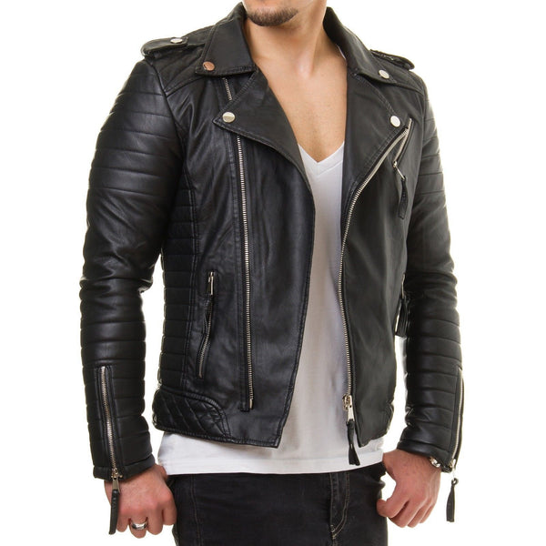 Men Real Lambskin Leather Jacket KM002 - Koza Leathers