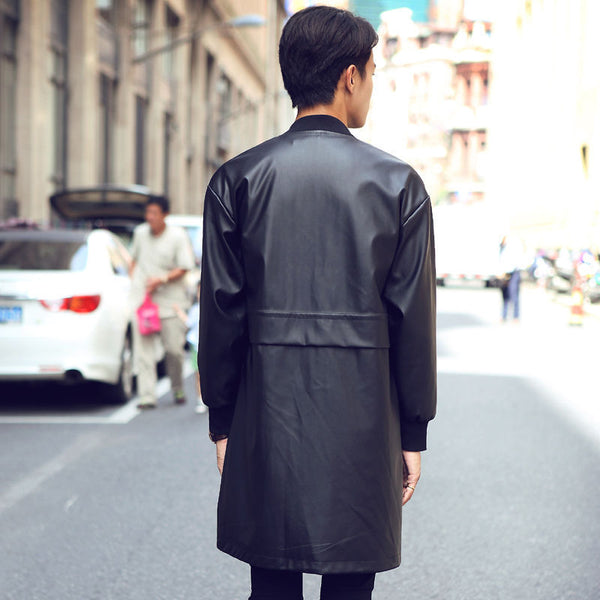 【YAN13】MODERN CASUAL LEATHER COAT 2color ■関税込■韓国 Koza Leathers Men's Genuine Lambskin Trench Coat Real