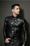 Men's Genuine Lambskin Leather Shirt Jacket MSH004