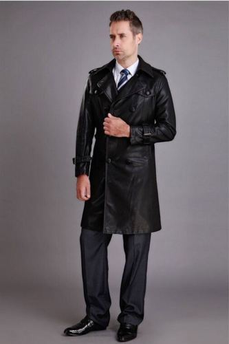 【極美品】Sefr セファ TRICOLA COATレザーコート サイズＬ Koza Leathers Men's Genuine Lambskin Trench Coat Real Leather Jacket T