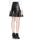 Knee Length Skirt - Women Real Lambskin Leather Mini Skirt WS025 - Koza Leathers