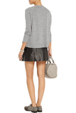 Knee Length Skirt - Women Real Lambskin Leather Mini Skirt WS026 - Koza Leathers