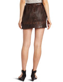 Knee Length Skirt - Women Real Lambskin Leather Mini Skirt WS037 - Koza Leathers