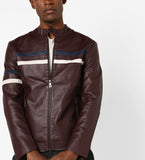Biker Jacket - Men Real Lambskin Motorcycle Leather Biker Jacket KM696 - Koza Leathers