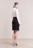 Knee Length Skirt - Women Real Lambskin Leather Above Knee Skirt WS125 - Koza Leathers