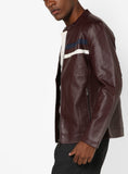 Biker Jacket - Men Real Lambskin Motorcycle Leather Biker Jacket KM696 - Koza Leathers
