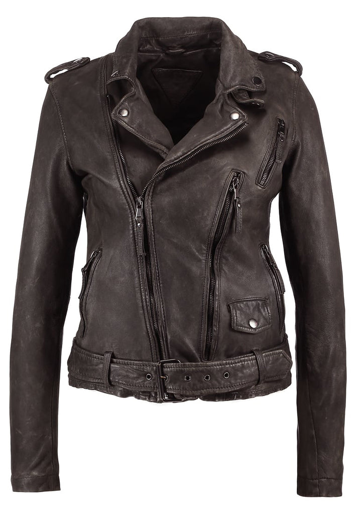 Biker / Motorcycle Jacket - Women Real Lambskin Leather Biker Jacket KW279 - Koza Leathers