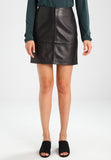 Knee Length Skirt - Women Real Lambskin Leather Mini Skirt WS126 - Koza Leathers