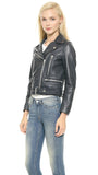 Biker / Motorcycle Jacket - Women Real Lambskin Leather Biker Jacket KW071 - Koza Leathers