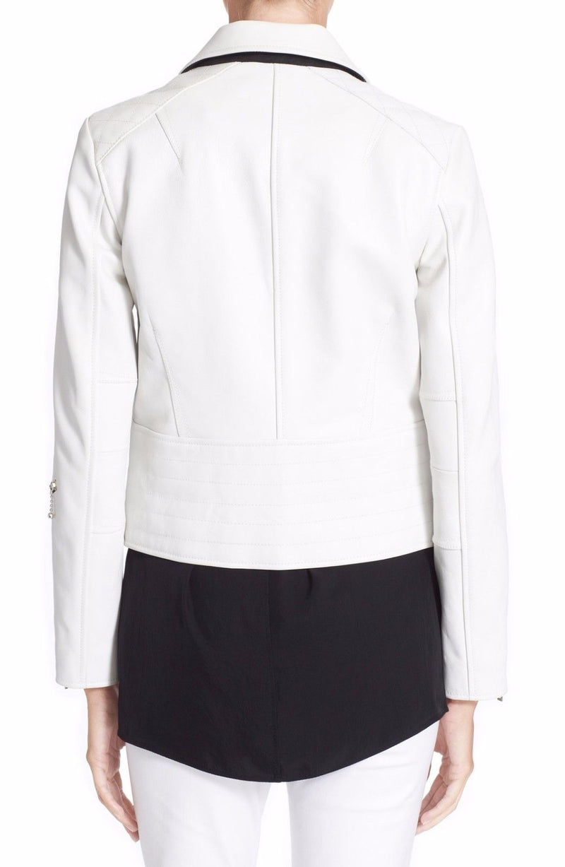 Biker / Motorcycle Jacket - Women Real Lambskin Leather Biker Jacket KW074 - Koza Leathers