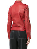 Biker / Motorcycle Jacket - Women Real Lambskin Leather Biker Jacket KW527 - Koza Leathers
