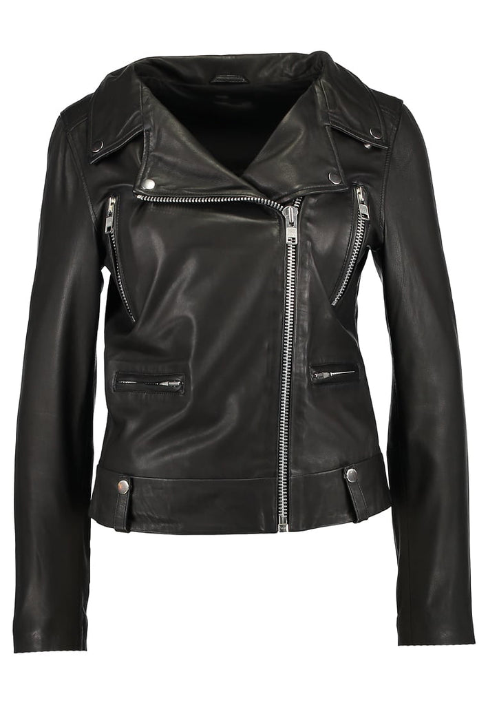 Biker / Motorcycle Jacket - Women Real Lambskin Leather Biker Jacket KW282 - Koza Leathers