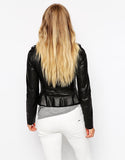 Biker / Motorcycle Jacket - Women Real Lambskin Leather Biker Jacket KW075 - Koza Leathers