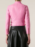 Biker / Motorcycle Jacket - Women Real Lambskin Leather Biker Jacket KW076 - Koza Leathers