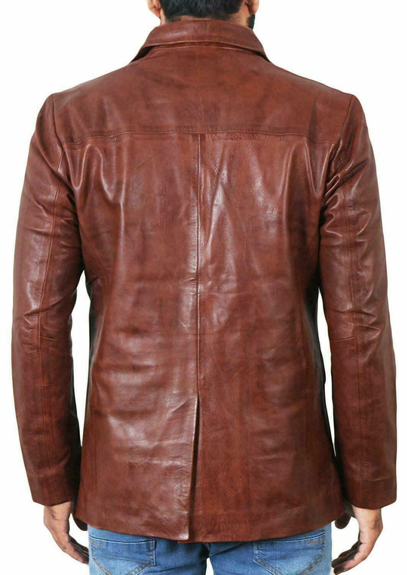 Koza Leathers Men's Real Lambskin Leather Blazer KB142