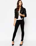 Biker / Motorcycle Jacket - Women Real Lambskin Leather Biker Jacket KW077 - Koza Leathers