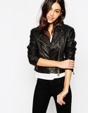 Biker / Motorcycle Jacket - Women Real Lambskin Leather Biker Jacket KW077 - Koza Leathers