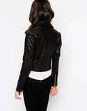 Biker / Motorcycle Jacket - Women Real Lambskin Leather Biker Jacket KW077 - Koza Leathers