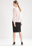 Knee Length Skirt - Women Real Lambskin Leather Knee Length Skirt WS130 - Koza Leathers