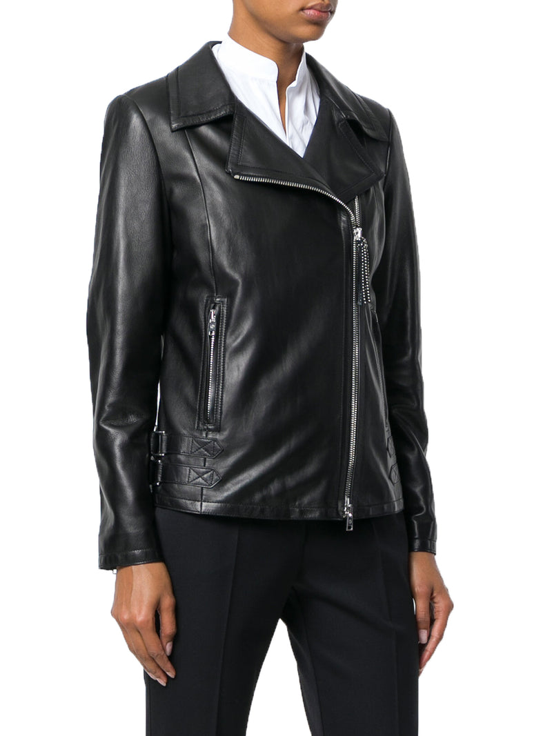 Biker / Motorcycle Jacket - Women Real Lambskin Leather Biker Jacket KW528 - Koza Leathers