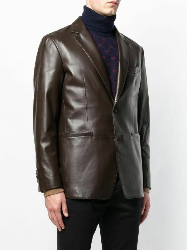 Koza Leathers Men's Real Lambskin Leather Blazer KB143