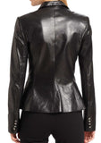 Koza Leathers Women's Real Lambskin Leather Blazer BW014