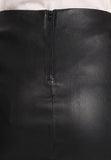 Knee Length Skirt - Women Real Lambskin Leather Mini Skirt WS131 - Koza Leathers