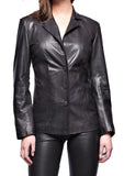 Koza Leathers Women's Real Lambskin Leather Blazer BW015