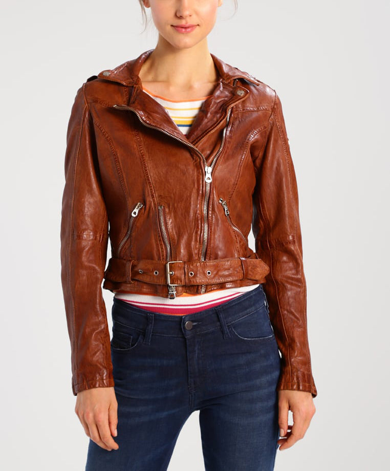 Biker / Motorcycle Jacket - Women Real Lambskin Leather Biker Jacket KW286 - Koza Leathers