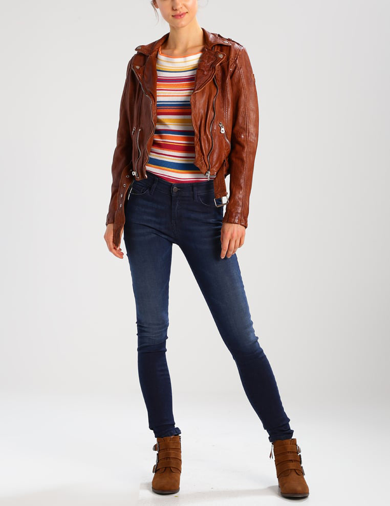 Biker / Motorcycle Jacket - Women Real Lambskin Leather Biker Jacket KW286 - Koza Leathers