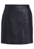 Knee Length Skirt - Women Real Lambskin Leather Mini Skirt WS132 - Koza Leathers