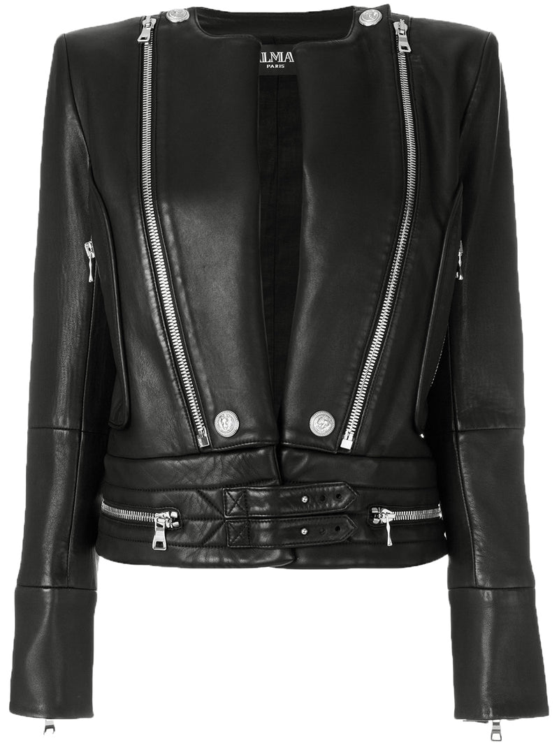 Biker / Motorcycle Jacket - Women Real Lambskin Leather Biker Jacket KW531 - Koza Leathers