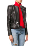 Biker / Motorcycle Jacket - Women Real Lambskin Leather Biker Jacket KW531 - Koza Leathers