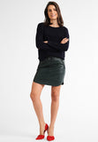 Knee Length Skirt - Women Real Lambskin Leather Mini Skirt WS133 - Koza Leathers
