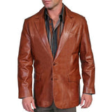 Koza Leathers Men's Real Lambskin Leather Blazer KB144