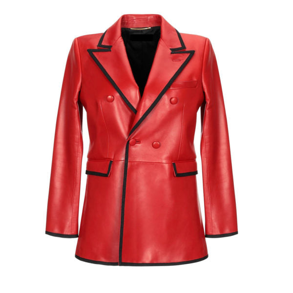 Koza Leathers Women's Real Lambskin Leather Blazer BW090