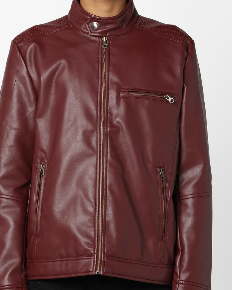 Biker Jacket - Men Real Lambskin Motorcycle Leather Biker Jacket KM607 - Koza Leathers