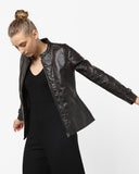Biker / Motorcycle Jacket - Women Real Lambskin Leather Biker Jacket KW563 - Koza Leathers