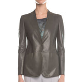 Koza Leathers Women's Real Lambskin Leather Blazer BW072