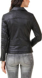 Biker / Motorcycle Jacket - Women Real Lambskin Leather Biker Jacket KW383 - Koza Leathers