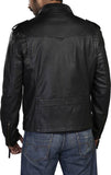 Biker Jacket - Men Real Lambskin Motorcycle Leather Biker Jacket KM387 - Koza Leathers