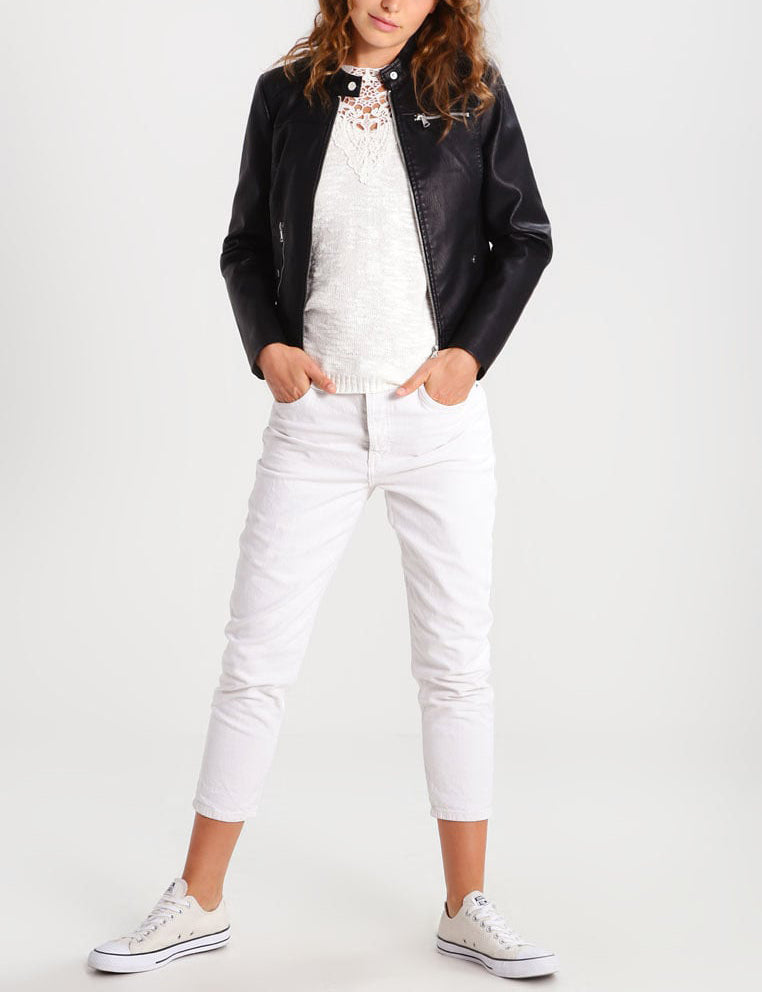 Biker / Motorcycle Jacket - Women Real Lambskin Leather Biker Jacket KW289 - Koza Leathers