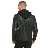 Biker Jacket - Men Real Lambskin Motorcycle Leather Biker Jacket KM213 - Koza Leathers