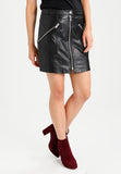 Knee Length Skirt - Women Real Lambskin Leather Mini Skirt WS135 - Koza Leathers