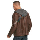 Biker Jacket - Men Real Lambskin Motorcycle Leather Biker Jacket KM214 - Koza Leathers